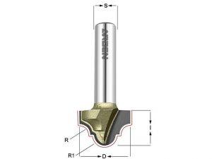 Фреза Классический узор R=4 Z=2 D=19.05x12.7x45 S=8 ARDEN 211821