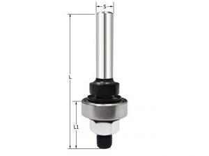 Державка для сменных дисков c ниж. подшип. (креп. гайкой) L=63 l1=26 S=8 (подш. 22мм) ARDEN 707851