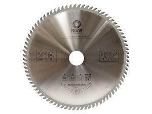 Пила торцовочная с тонким пропилом 216x30x1.8/1.2 Z=80 PROCUT 797.2163080A
