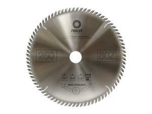 Пила торцовочная с тонким пропилом 250x30x2.4/1.6 Z=80 PROCUT 797.2503080A