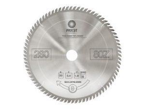 Пила торцовочная с тонким пропилом 260x30x2.4/1.6 Z=80 PROCUT 797.2603080F