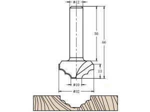 Фреза алмазная филёночная TD-111 D=32x13x66 S=12 Rotis 1113212.01