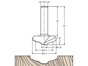 Фреза алмазная филёночная TD-161 D=40x12x65 S=12 Rotis 1614012.01