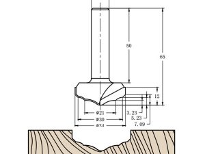 Фреза алмазная филёночная TD-164 D=34x12x65 S=12 Rotis 1643412.01
