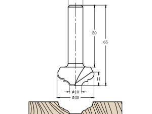 Фреза алмазная филёночная TD-181 D=30x11x65 S=12 Rotis 1813012.01