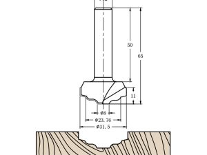 Фреза алмазная филёночная TD-191 D=32x11x65 S=12 Rotis 1913112.01