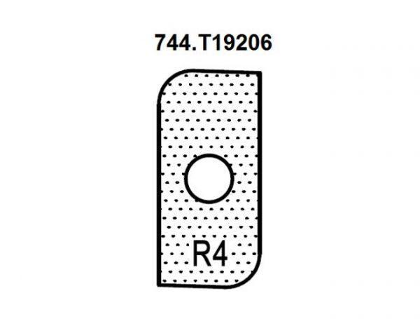 Нож внешний радиус R4 (T19206) для 1472516512 Rotis 744.T19206