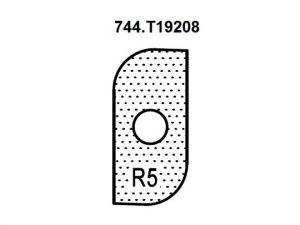 Нож внешний радиус R5 (T19208) для 1472516512 Rotis 744.T19208