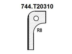 Нож радиусный R8 (T20310) для 1473222212 Rotis 744.T20310