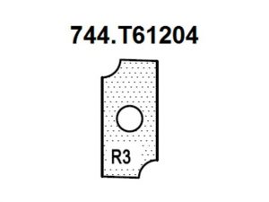 Нож внутренний радиус R3 (T61204) для 1472516512 Rotis 744.T61204