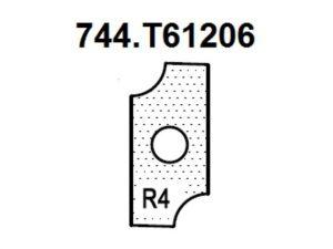 Нож внутренний радиус R4 (T61206) для 1472516512 Rotis 744.T61206