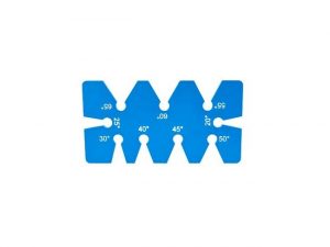 Шаблон для определения/разметки наклона угла (20,30,40,45,50,55,60,65 гр.) 92x49mm Uniqtool UTM-067A