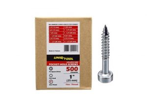 Саморезы UT оцинков. PAN-Head 1"(25мм) (шаг 1мм) упак. 500шт. Uniqtool UTS-SPS-F-500