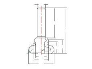 Фреза ручка алмазная PCD R1=1.8 R2=5.8 D=38x20.5x68 S=12 Rotis 555382.01
