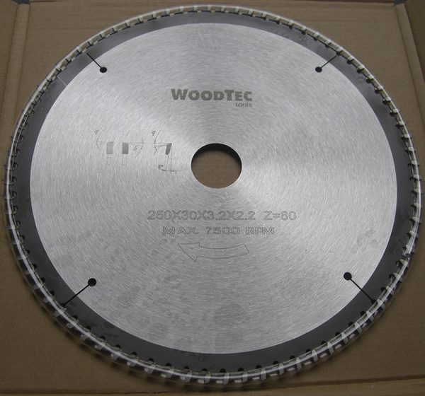 Пила дисковая Ø250 х 30 х 3,2/2,2 Z80 WZ WoodTec