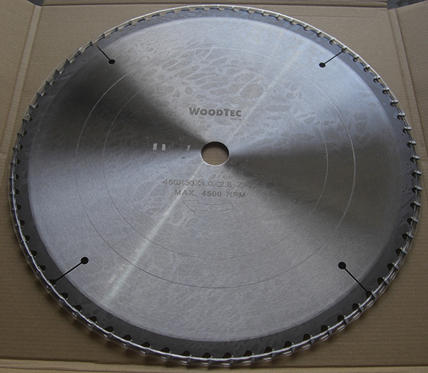 Пила дисковая Ø450 х 30 х 4,0/2,8 Z72 WZ WoodTec