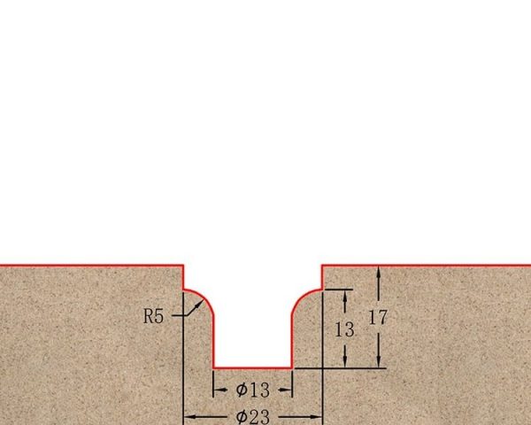 Фреза профильная для фасадов D23xH17xL72 S=12 GREENCUT BX11101