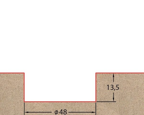 Фреза профильная для фасадов D48xH13xL58 S=12 GREENCUT BX11123