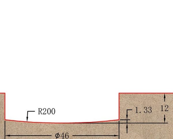 Фреза профильная для фасадов D46xH12xL57 S=12 GREENCUT BX11124