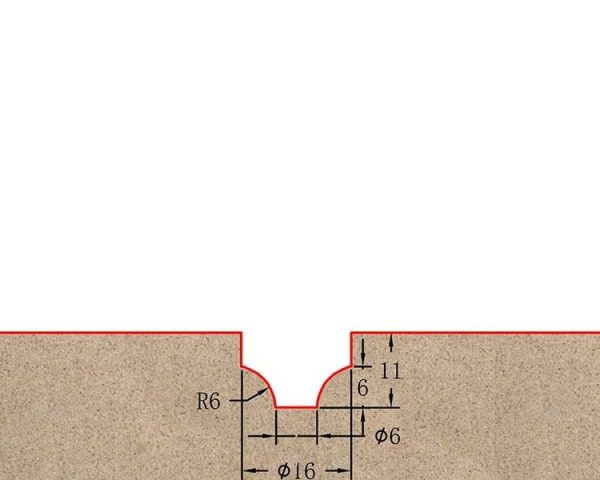 Фреза профильная для фасадов D16xH11xL66 S=12 GREENCUT BX11131