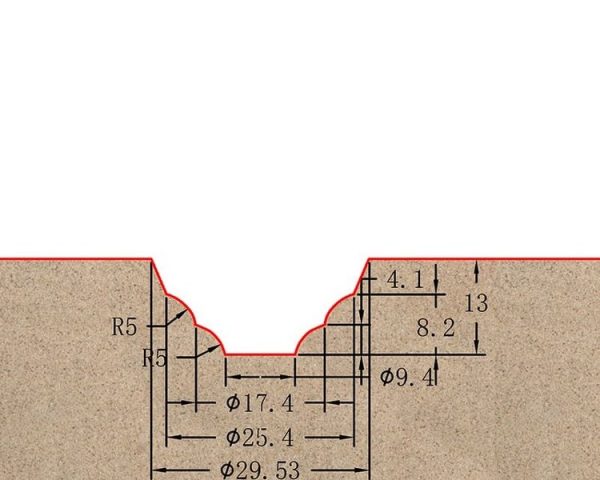 Фреза профильная для фасадов D29.53xH13xL58 S=12 GREENCUT BX11157