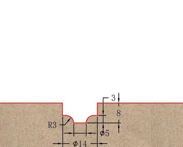 Фреза профильная для фасадов D14xH8xL53 S=12 GREENCUT BX11210