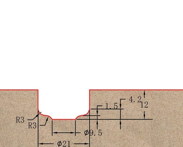 Фреза профильная для фасадов D21xH12xL57 S=12 GREENCUT BX11223