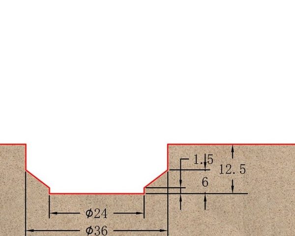 Фреза профильная для фасадов D36xH12.5xL57.5 S=12 GREENCUT BX11247