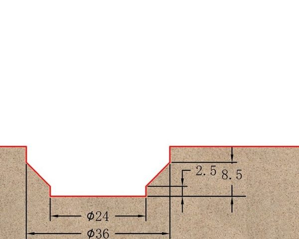 Фреза профильная для фасадов D36xH12.5xL57.5 S=12 GREENCUT BX11251