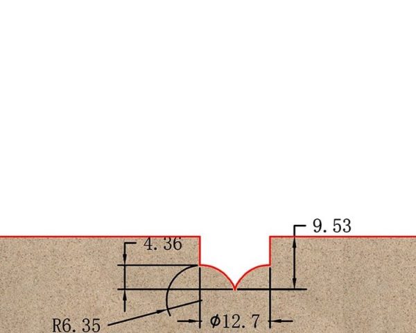 Фреза профильная для фасадов D12.7xH9.53 S=12 GREENCUT BX11265