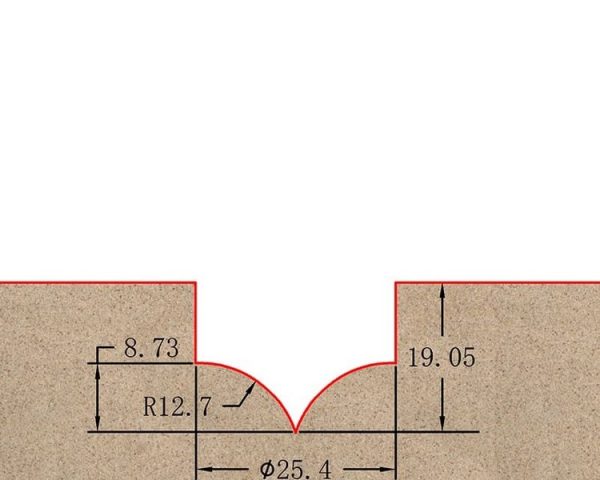 Фреза профильная для фасадов D25.4xH19.05 S=12 GREENCUT BX11267