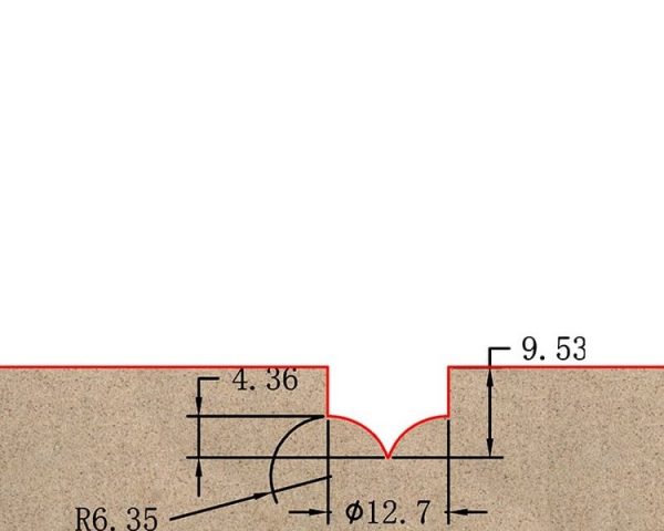 Фреза профильная для фасадов D12.7xH9.53 S=8 GREENCUT BX11271