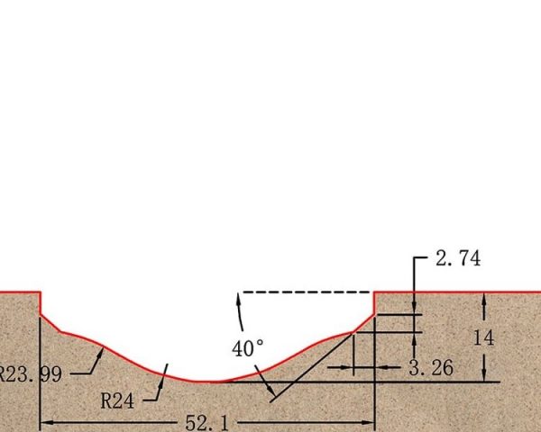 Фреза профильная для фасадов D52.1xH11.65xL71.7 S=12 GREENCUT BX11274