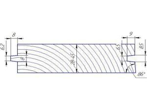 Фрезы IRONMAC для изготовления доски пола обозначение фрезы 1Т-Н-40