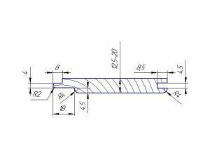 Фрезы IRONMAC для изготовления вагонки и евровагонки обозначение фрезы 3-Н (50)