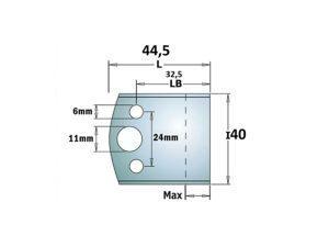 Нож профильный 40mm для насадной фрезы 28 Rotis 40069193