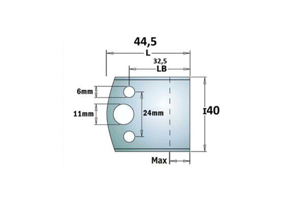 Нож профильный 40mm для насадной фрезы 28 Rotis 40069193